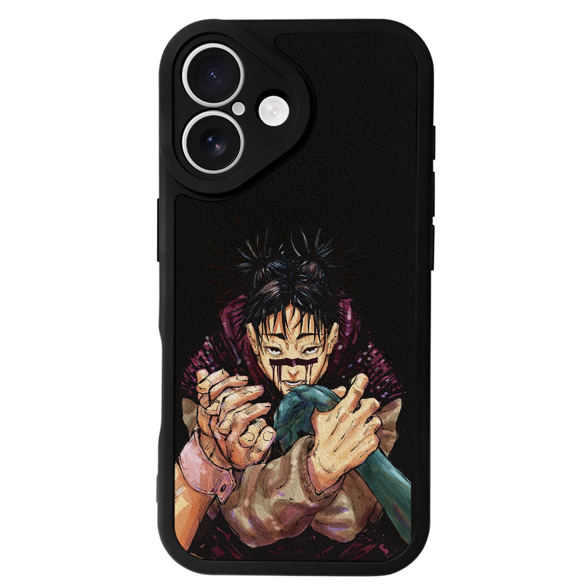 （画像用） 呪術廻戦 Jujutsu Kaisen 【iPhone 16シリーズ対応】シリコンスマホケース（レザー調） 材質：シリコン